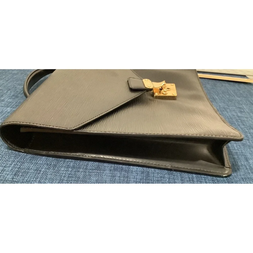 Louis Vuitton Black Epi Monceau Serviette Metis Briefcase Work School Bag 10999